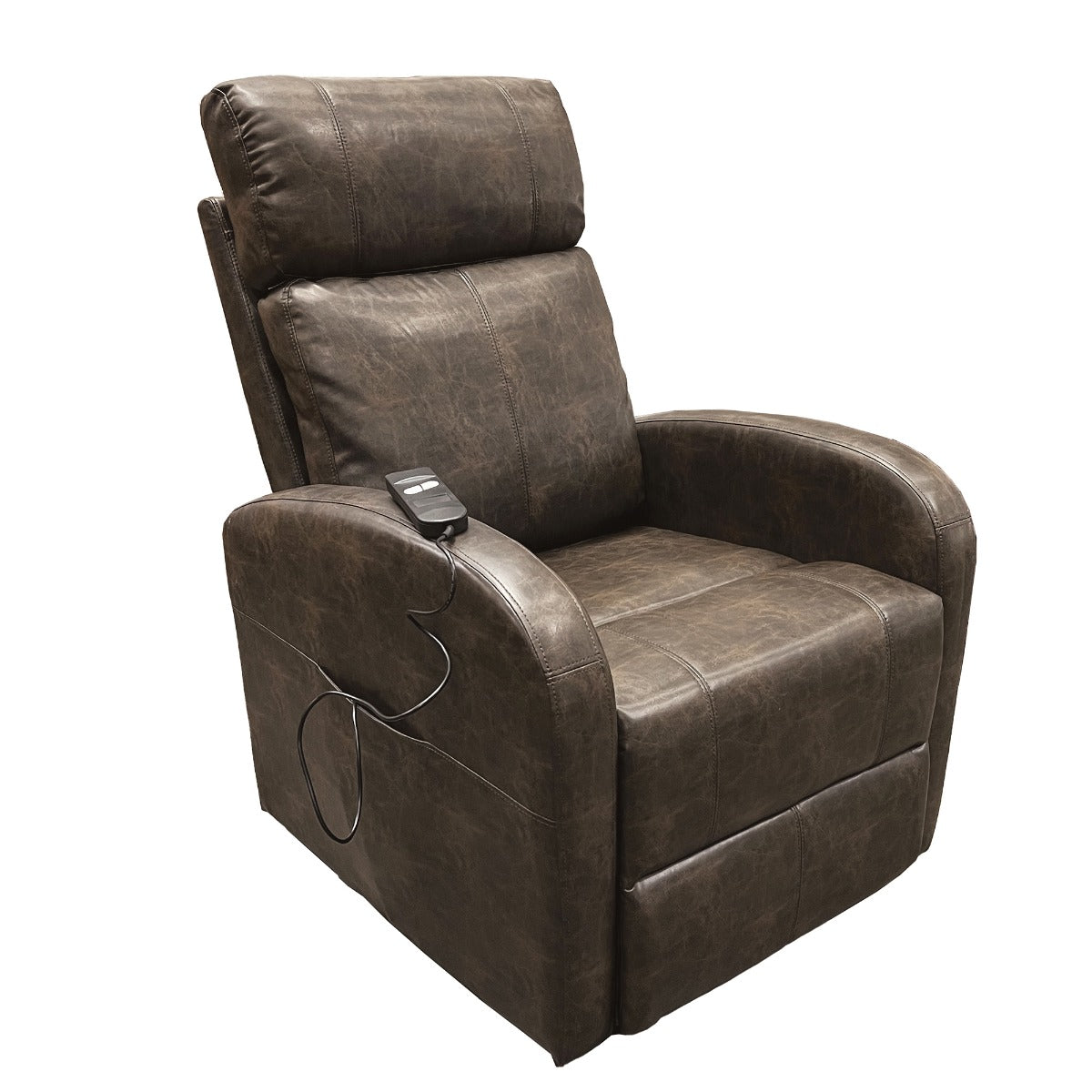 Ricardo Power Motion Recliner W/Lift - Brown Leatherette