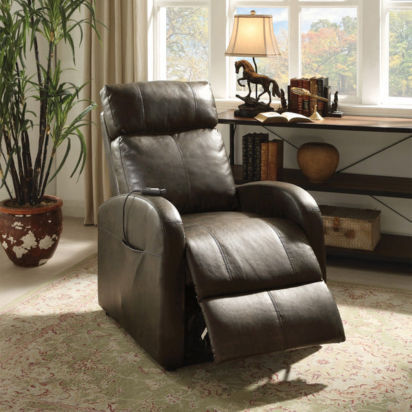 Ricardo Power Motion Recliner W/Lift - Brown Leatherette