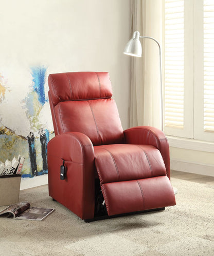 Ricardo Power Motion Recliner W/Lift - Red Leatherette