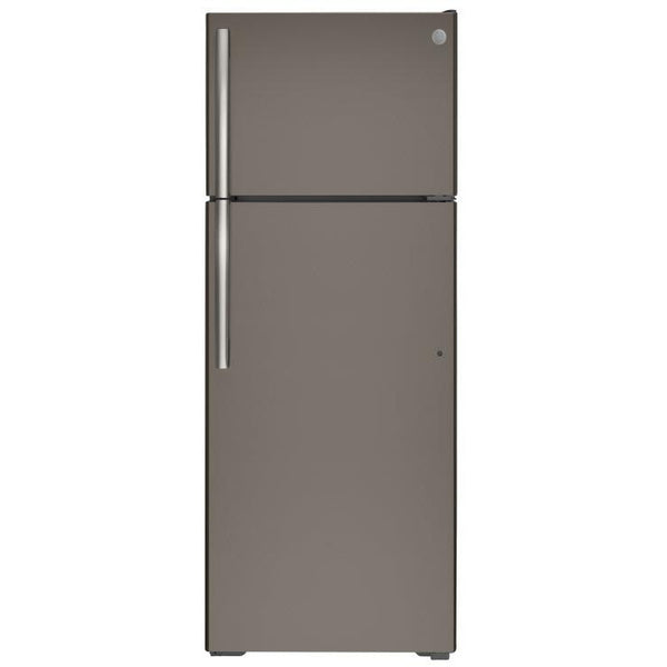 GE 28-inch, 17.5 cu.ft. Freestanding Top Freezer Refrigerator GTE18GMNRES