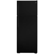 GE 28-inch, 17.5 cu.ft. Freestanding Top Freezer Refrigerator GTE18GTNRBB IMAGE 1