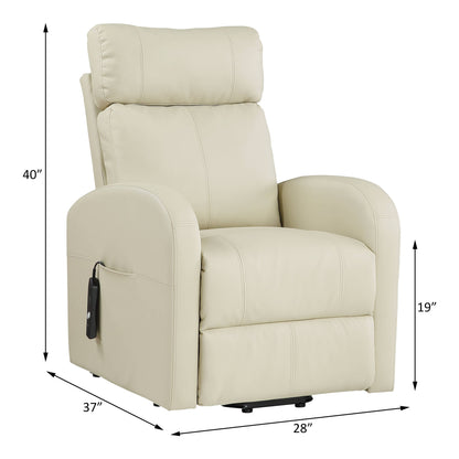 Ricardo Power Motion Recliner W/Lift - Beige Leatherette