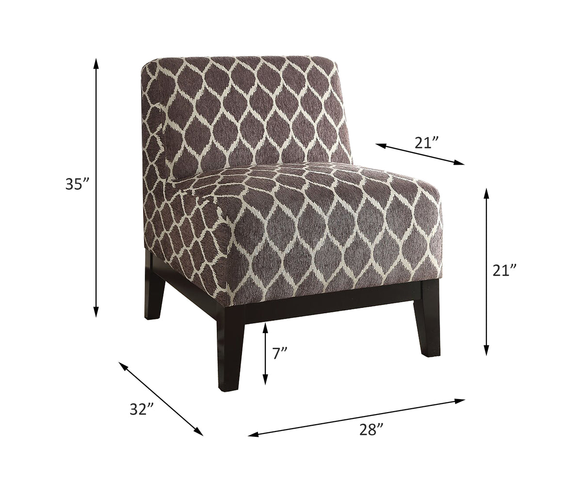 Hinte Accent Chair - Dark Blue Chenille