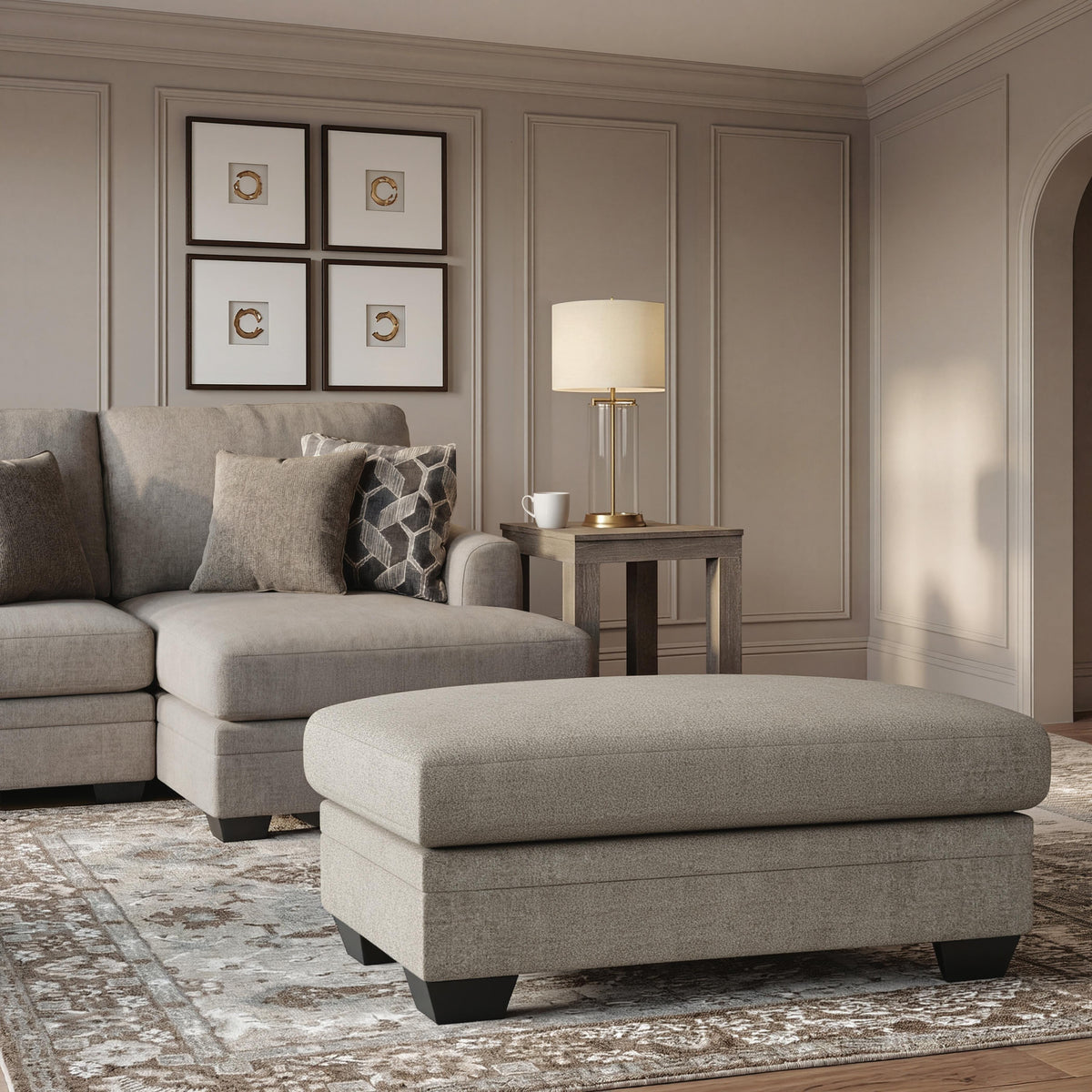 Stonemeade Sofa Chaise, Chair, and Ottoman