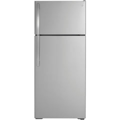 GE 28-inch, 17.5 cu.ft. Freestanding Top Freezer Refrigerator with LED Lighting GTS18GSNRSS IMAGE 1