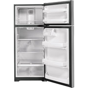 GE 28-inch, 17.5 cu.ft. Freestanding Top Freezer Refrigerator with LED Lighting GTS18GSNRSS IMAGE 3