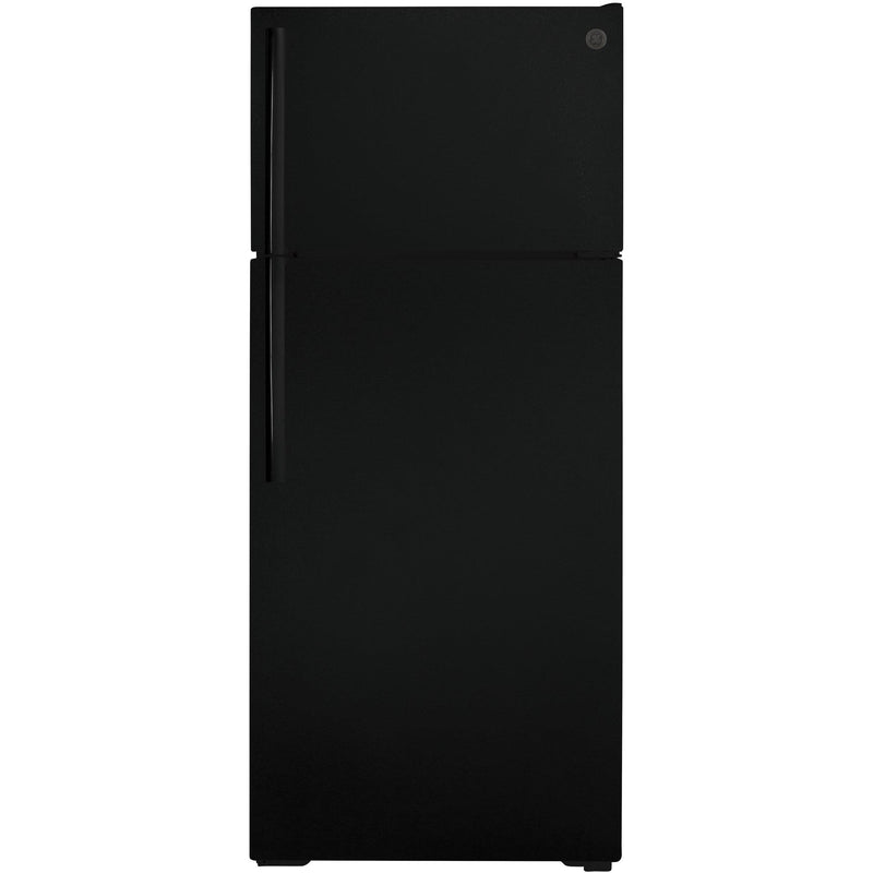 GE 28-inch, 17.5 cu.ft. Freestanding Top Freezer Refrigerator with LED Lighting GTS18GTNRBB