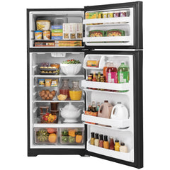 GE 28-inch, 17.5 cu.ft. Freestanding Top Freezer Refrigerator with LED Lighting GTS18GTNRBB IMAGE 4