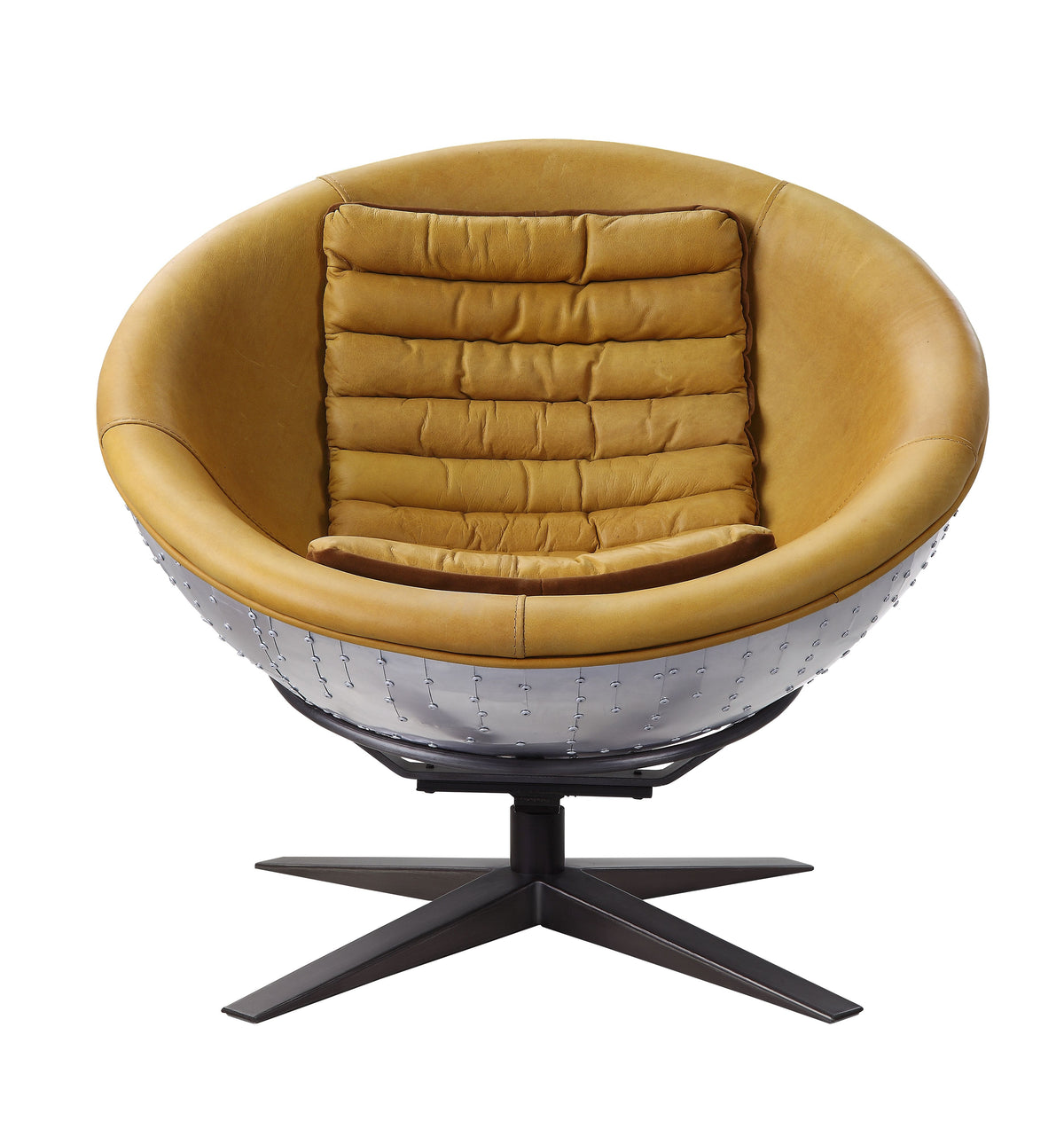 Silla Papasan Brancaster de cuero de grano superior