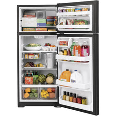  GE 28-inch, 17.5 cu. ft. Top Freezer Refrigerator GTS18HGNRBB IMAGE 3