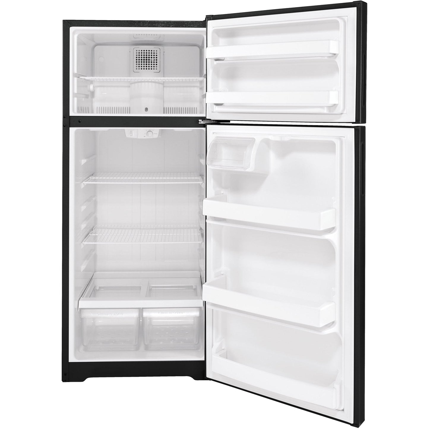  Hotpoint 28-inch, 17.5 cu.ft. Freestanding Top Freezer Refrigerator HPS18BTNRBB IMAGE 3