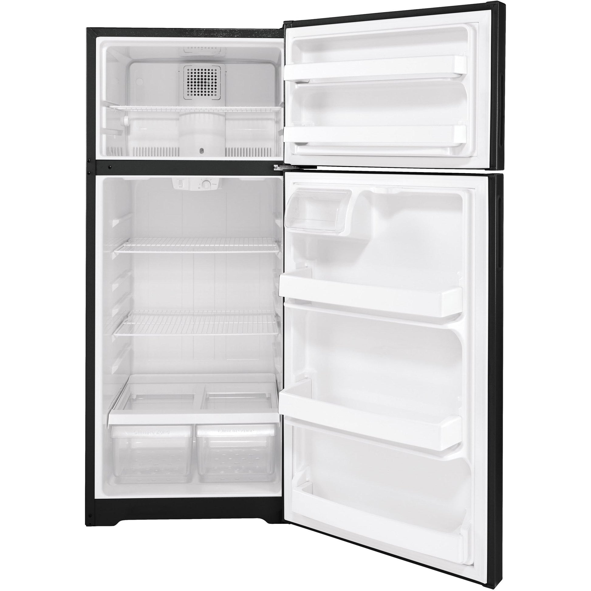  Hotpoint 28-inch, 17.5 cu.ft. Freestanding Top Freezer Refrigerator HPS18BTNRBB IMAGE 3
