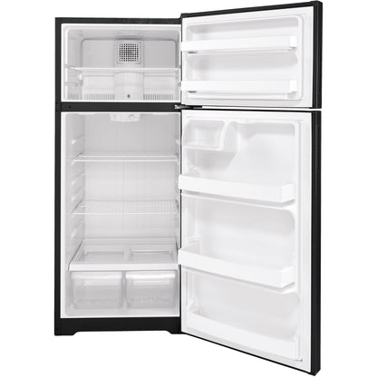  Hotpoint 28-inch, 17.5 cu.ft. Freestanding Top Freezer Refrigerator HPS18BTNRBB IMAGE 3