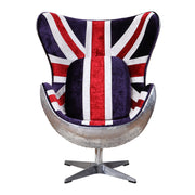 Brancaster 33"W Top Grain Leather Accent Chair with Swivel