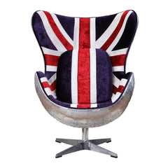 Brancaster 33"W Top Grain Leather Accent Chair with Swivel