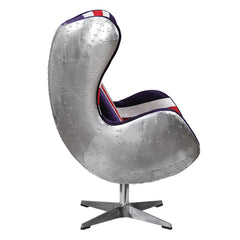 Brancaster 33"W Top Grain Leather Accent Chair with Swivel