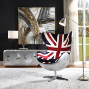 Brancaster 33"W Top Grain Leather Accent Chair with Swivel