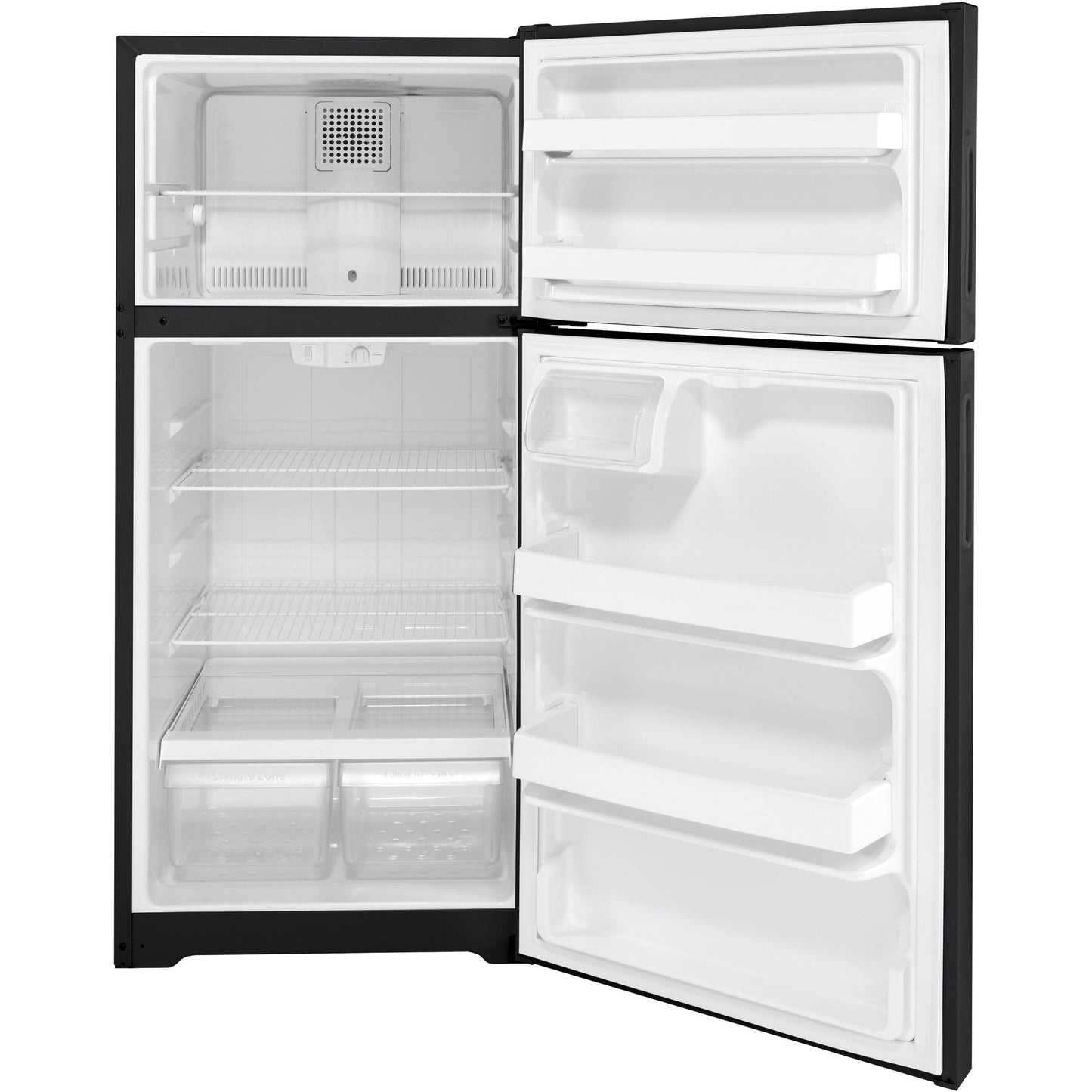  Hotpoint 28-inch, 15.6 cu.ft. Freestanding Top Freezer Refrigerator HPS16BTNRBB IMAGE 3