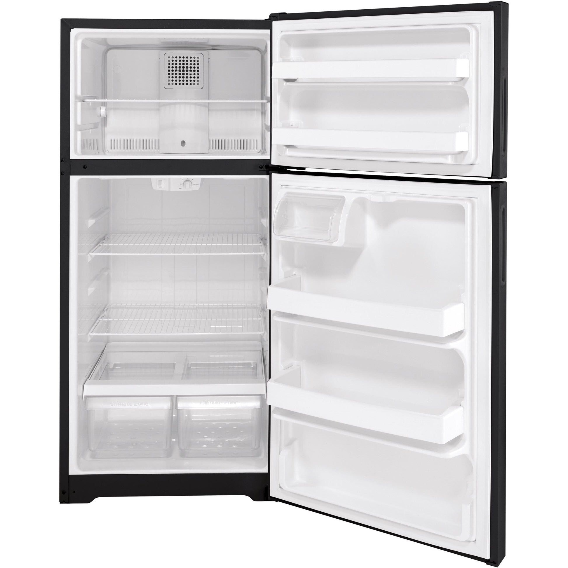  Hotpoint 28-inch, 15.6 cu.ft. Freestanding Top Freezer Refrigerator HPS16BTNRBB IMAGE 3