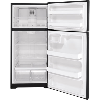  Hotpoint 28-inch, 15.6 cu.ft. Freestanding Top Freezer Refrigerator HPS16BTNRBB IMAGE 3
