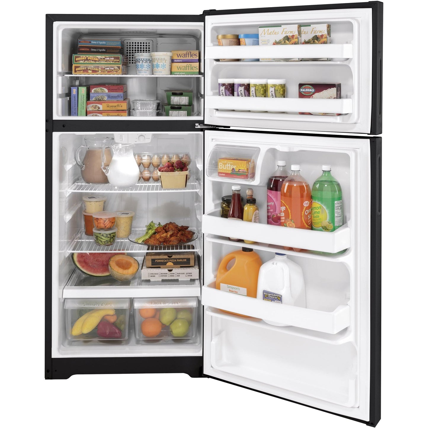  Hotpoint 28-inch, 15.6 cu.ft. Freestanding Top Freezer Refrigerator HPS16BTNRBB IMAGE 4