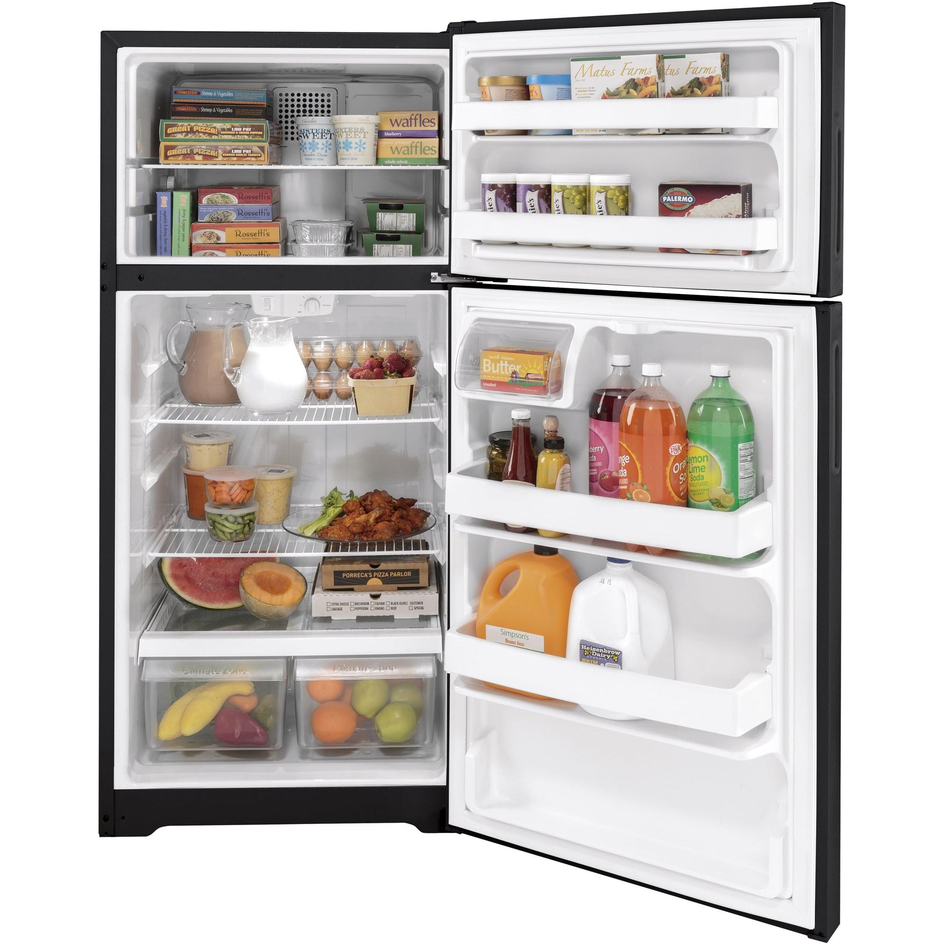  Hotpoint 28-inch, 15.6 cu.ft. Freestanding Top Freezer Refrigerator HPS16BTNRBB IMAGE 4