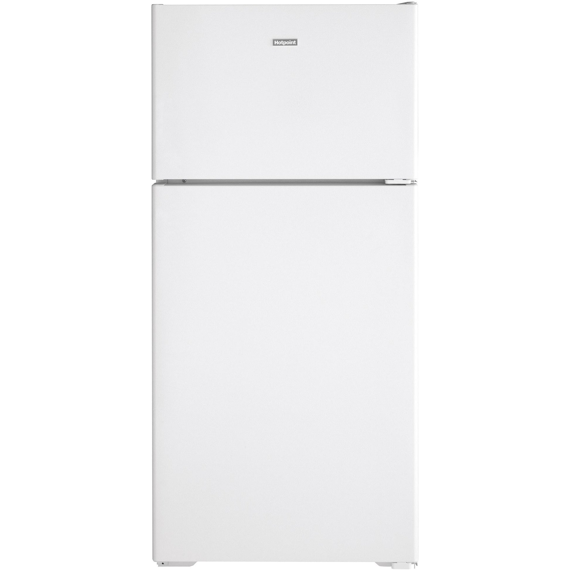  Hotpoint 28-inch, 15.6 cu.ft. Freestanding Top Freezer Refrigerator HPS16BTNRWW IMAGE 1