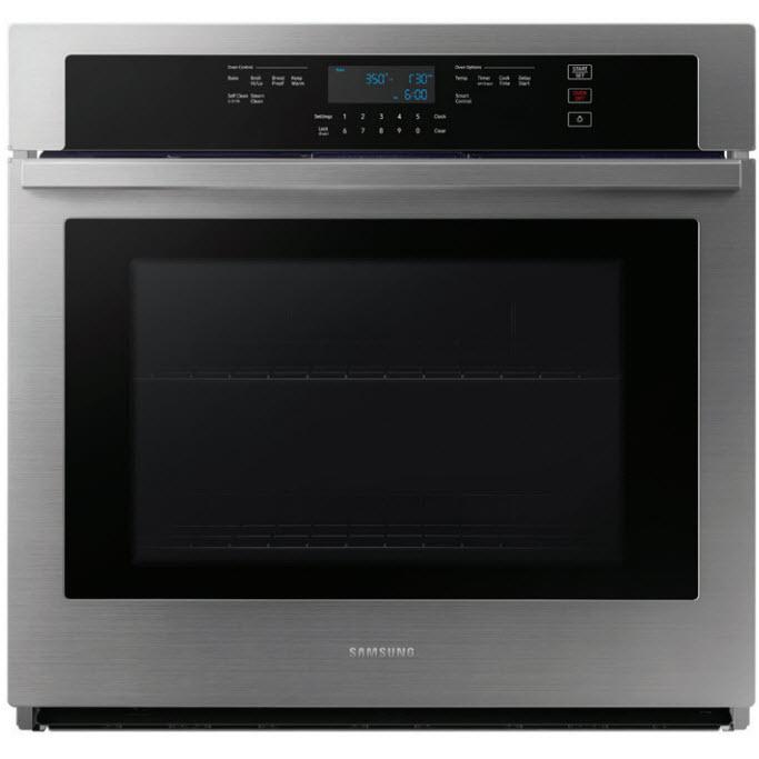  Samsung 30-inch, 5.1 cu.ft. Single Wall Oven with Wi-Fi Connectivity NV51T5511SS/AA IMAGE 1
