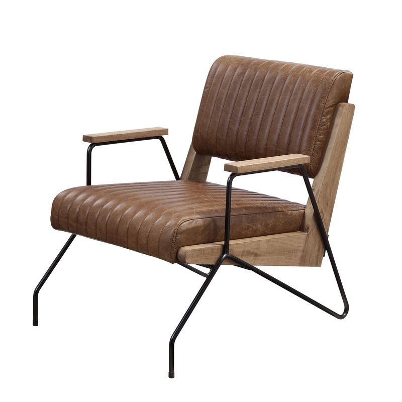 Silla decorativa de cuero de grano superior Eacnlz