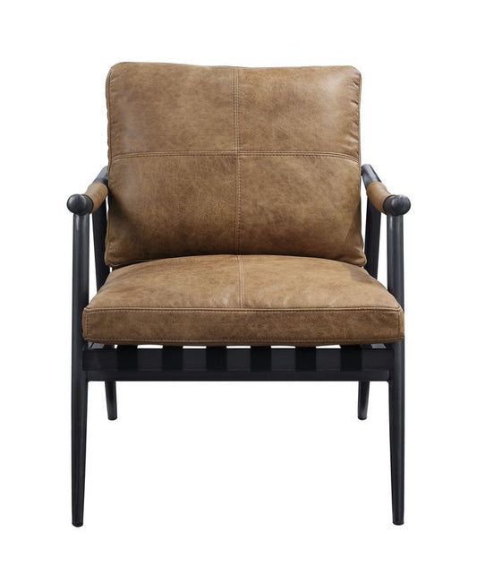 Anzan Top Grain Leather Accent Chair
