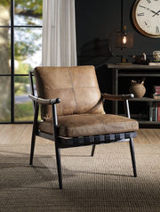 Anzan Top Grain Leather Accent Chair
