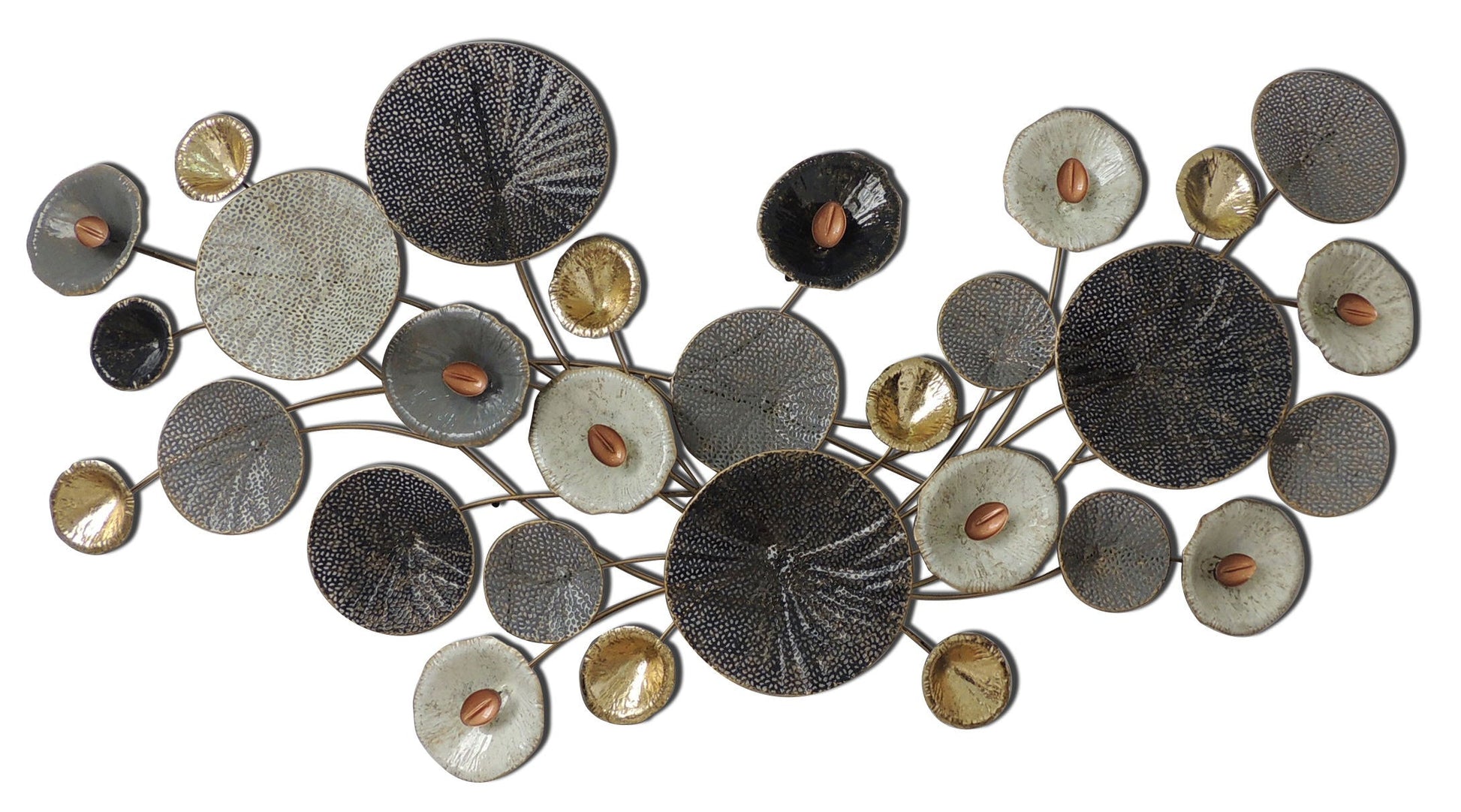 ''Modern Circles'' Metal Wall Art