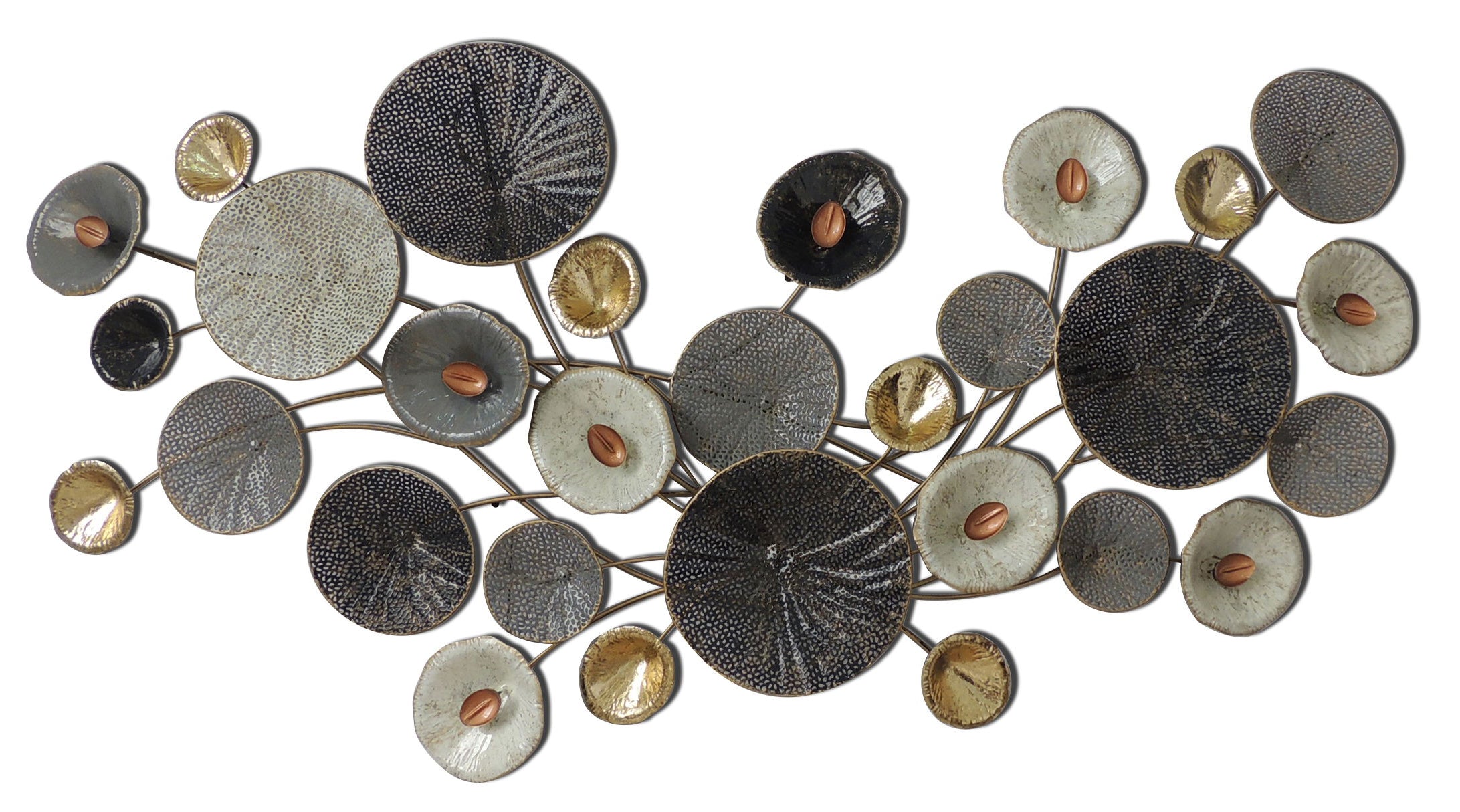 ''Modern Circles'' Metal Wall Art