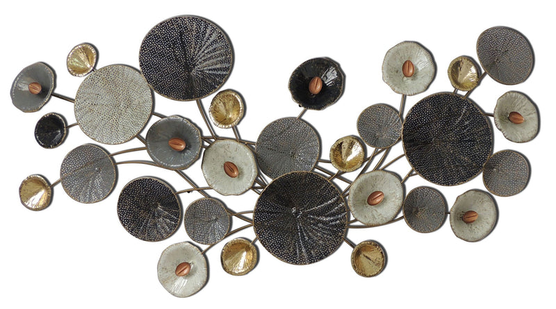 ''Modern Circles'' Metal Wall Art
