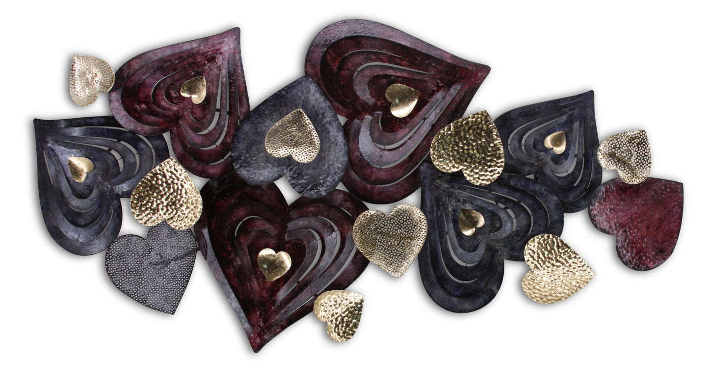 ''Heart-Themed Art'' Metal Wall Art