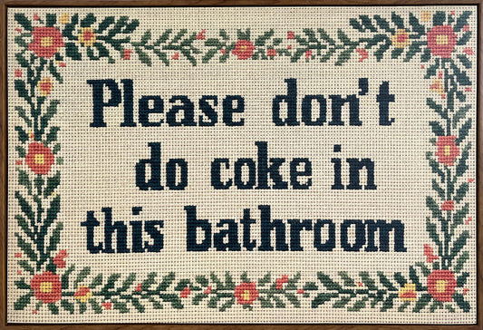 Bathroom Wit II Hand-Embellished Canvas in Frame