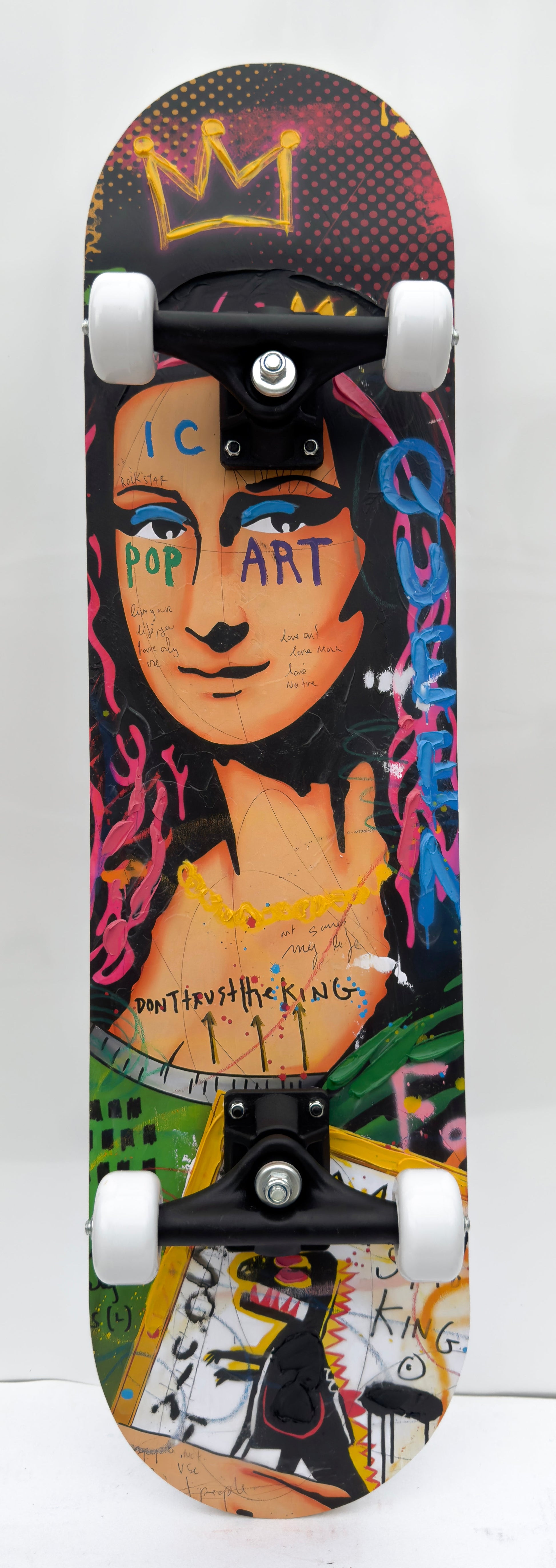 ''Graffiti Mona Lisa Skateboard'' Hand-painted Skateboard