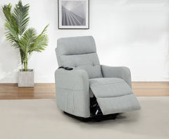 Dayes Upholstered Power Lift Recliner Chair Light Grey