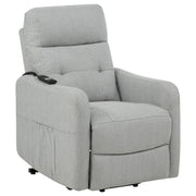Dayes Upholstered Power Lift Recliner Chair Light Grey