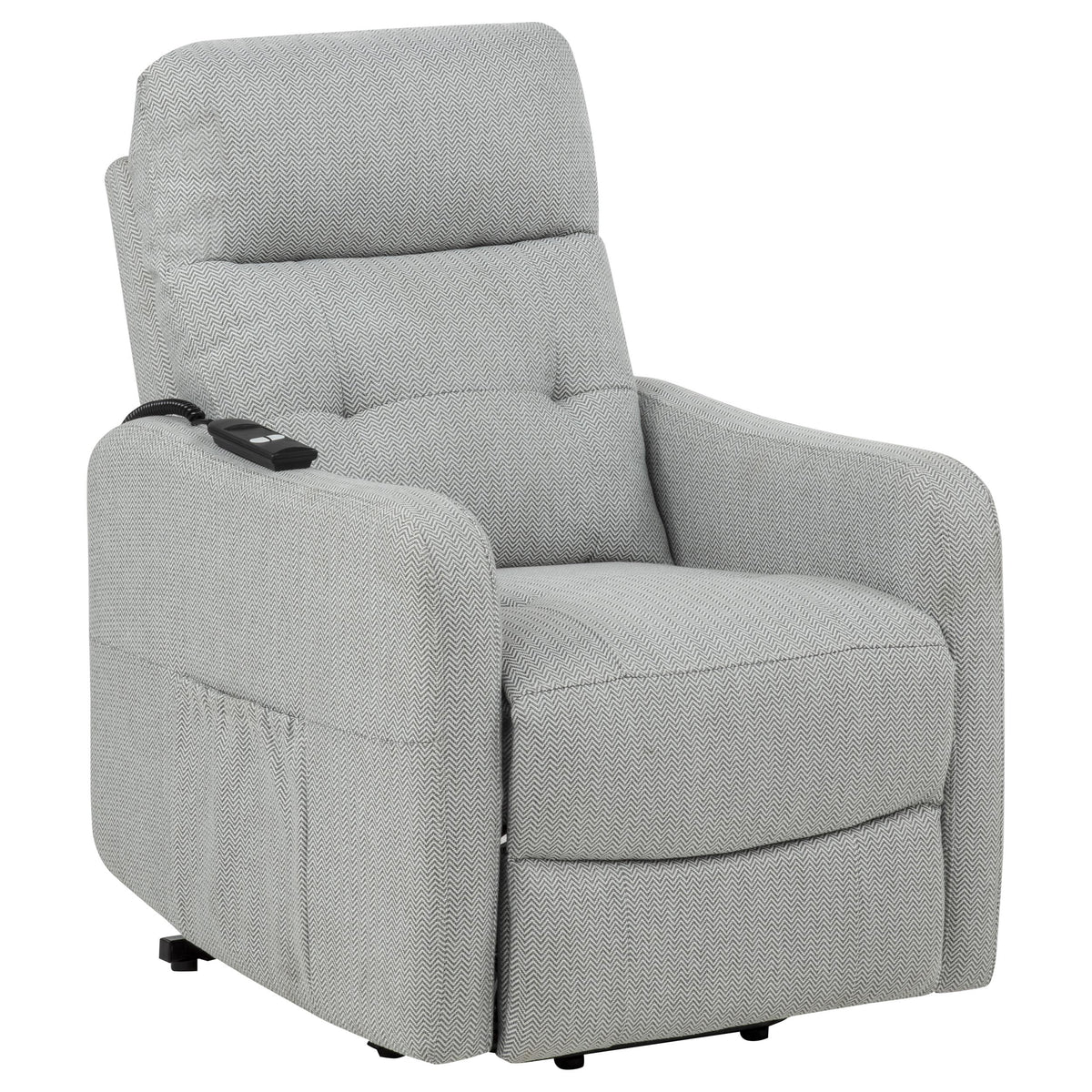 Dayes Upholstered Power Lift Recliner Chair Light Grey