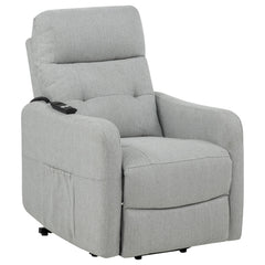Dayes Upholstered Power Lift Recliner Chair Light Grey