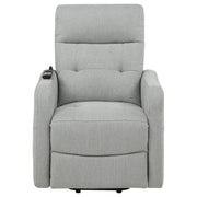 Dayes Upholstered Power Lift Recliner Chair Light Grey