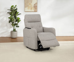 Dayes Upholstered Power Lift Recliner Chair Taupe