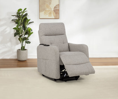 Dayes Upholstered Power Lift Recliner Chair Taupe
