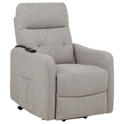 Dayes Upholstered Power Lift Recliner Chair Taupe