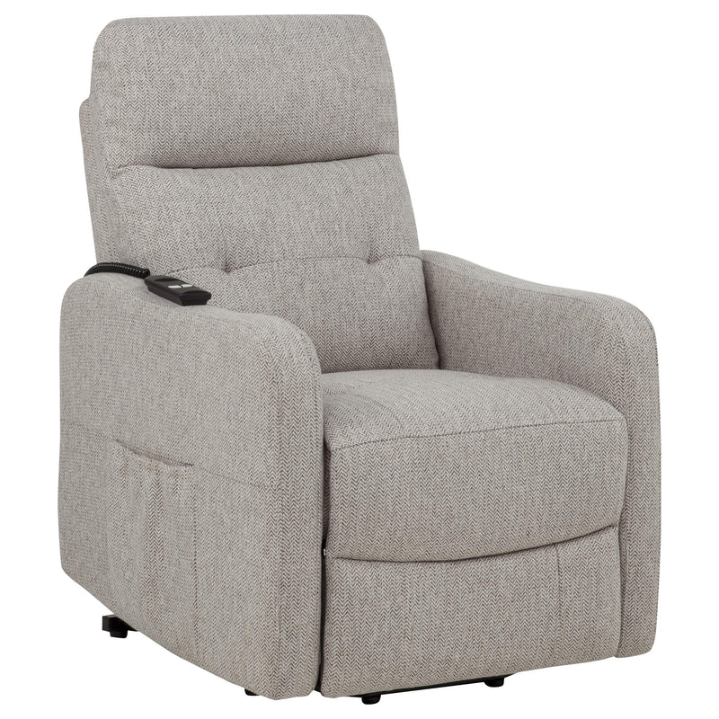 Dayes Upholstered Power Lift Recliner Chair Taupe