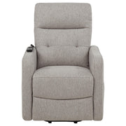 Dayes Upholstered Power Lift Recliner Chair Taupe