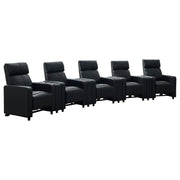 Juego de sala de estar reclinable con mechones tapizados Toohey en negro