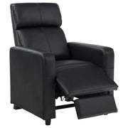 Juego de sala de estar reclinable con mechones tapizados Toohey en negro