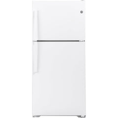 GE 33-inch, 21.9 cu.ft. Freestanding Top Freezer Refrigerator with Upfront Fresh Food Temperature Controls GTS22KGNRWW IMAGE 1